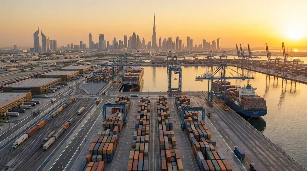 International freight movement by container ship